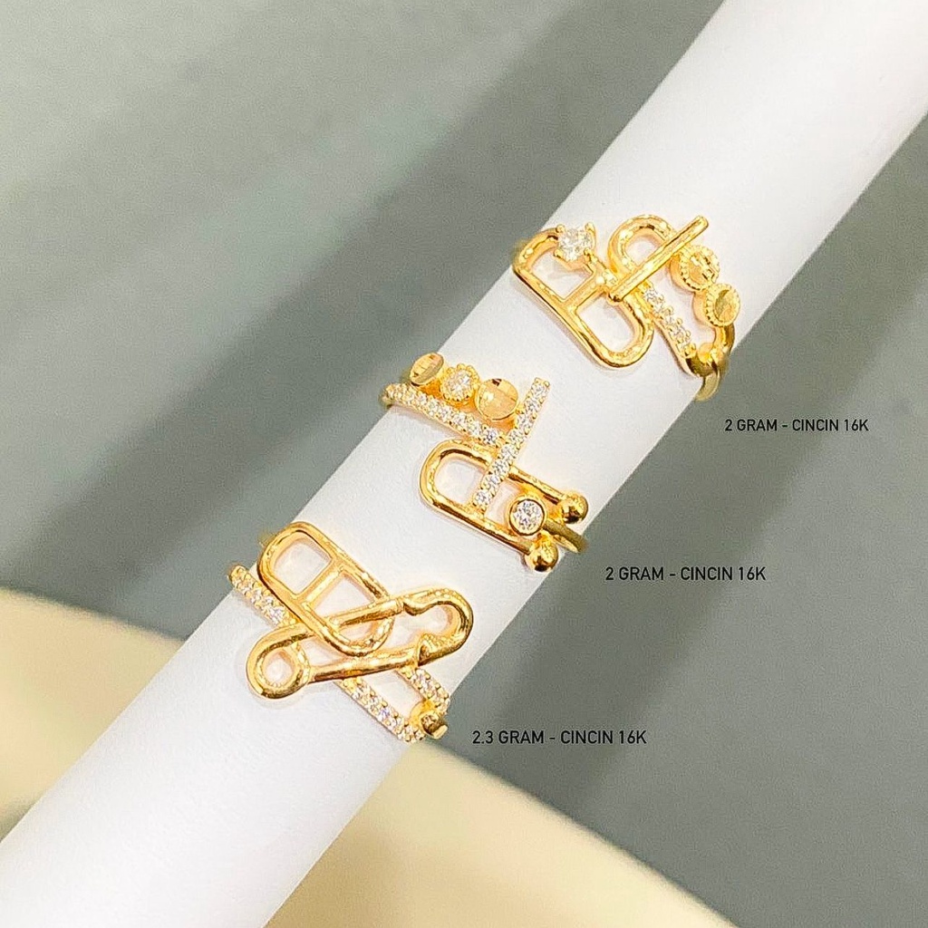 Cincin anak dan dewasa emas asli kadar 700 70 16k selisih permata horseshoe Tifanny terbaru 2 dua gram gr g ring gold nomor no 10 11 12 13 14 15 16 17