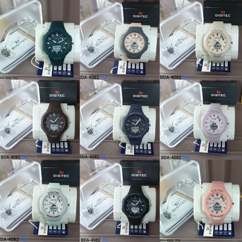 Jam tangan digitec wanita dual time