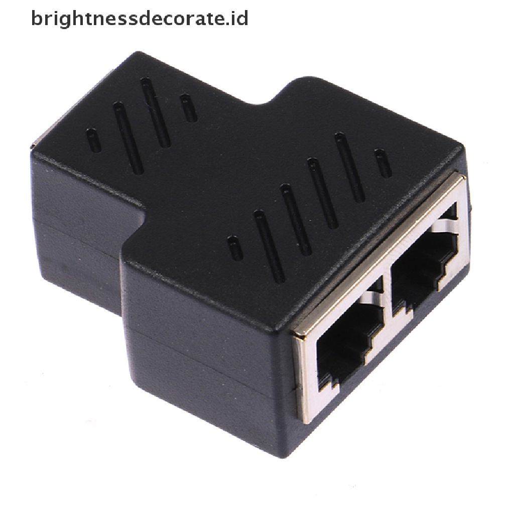 Konektor Splitter Kabel Jaringan Ethernet Rj45 Female 1 Ke 2 Arah