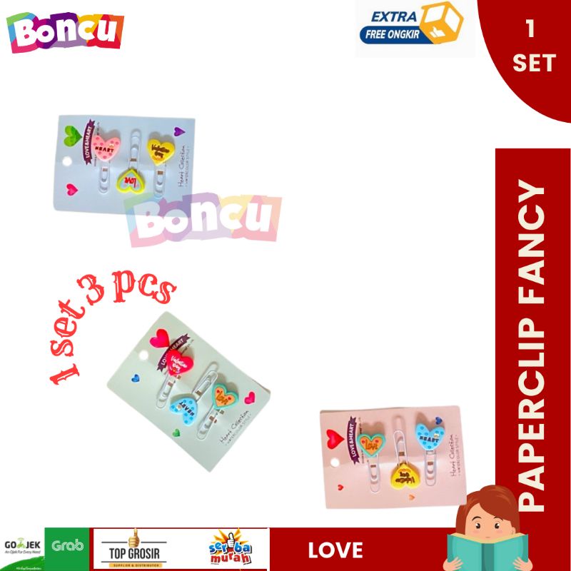 Paper Clip / Paper Clip  Love / Klip Kertas Motif Hati Lucu Murah BEST SELLER