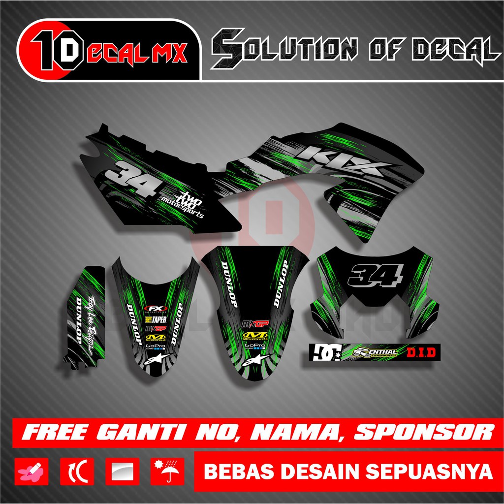 Decal KLX BF 150,KLX DTRACKER,KLX 150 L ABU HIJAU