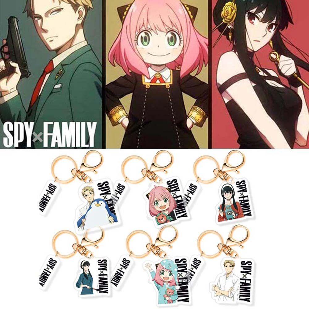 [Elegan] Anime SPY X FAMILY Keyring Charm Loyor Key Ring Holder Liontin Yor Forger Loid Key Chain