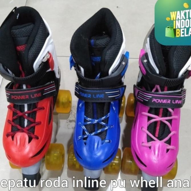 SEPATU RODA ANAK TYPE PU WHEEL RODA KARET 4 RODA