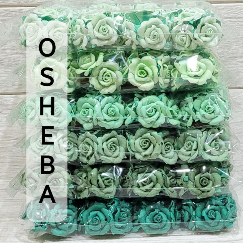 

osheba spon bunga nd kecil variant hijau isi 72 bunga