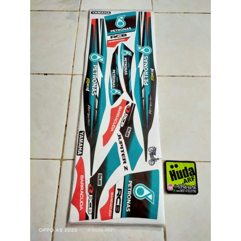 Striping Petronas Jupiter Z Sticker Lis Variasi Decal Jupiter Z Lama Burhan Mata kuning burung hantu