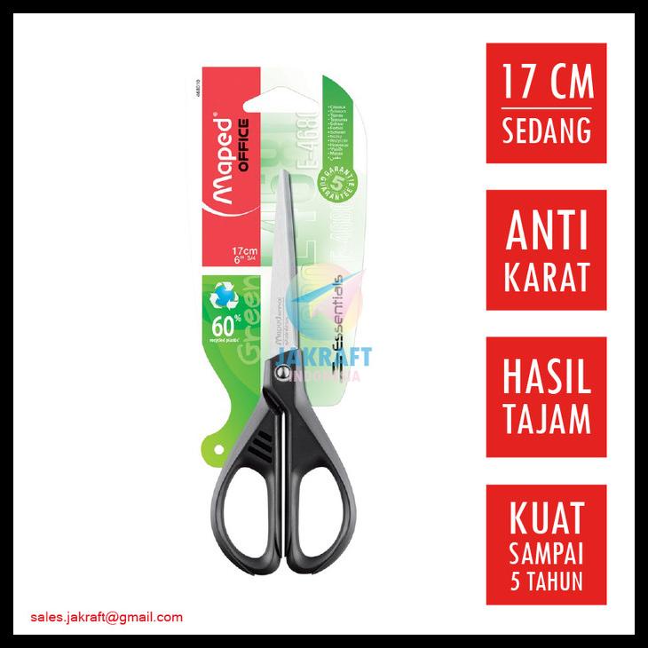 

Gunting Kertas Sedang 17 Cm Maped Essentials Green Stainless Steel Kode 208