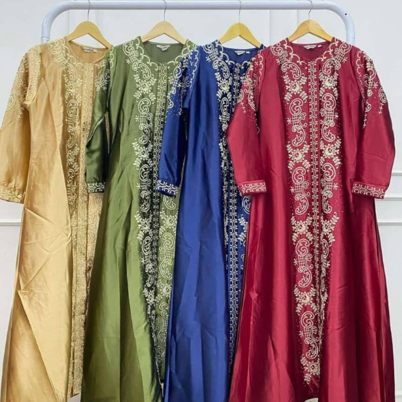 new // gamis madina bordir // gamis muslim // gamis viral