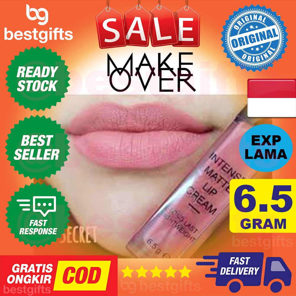 MAKE OVER MAKEOVER INTENSE MATTE LIP CREAM GLOSS STIK STICK TINT LIPSTICK LIPSTIK TAHAN LAMA 6.5 GRAM