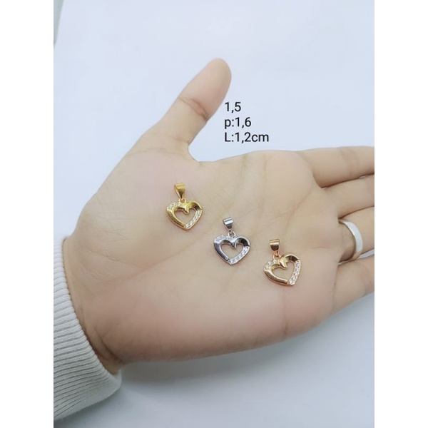 kalung kasandra bulat + liontin love mp/ kalung perak asli silver 925 lapis emas/ kalung fashion