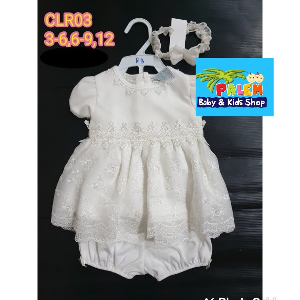 Catell love Dress Putih Baby/Balita Baju Pesta clr03