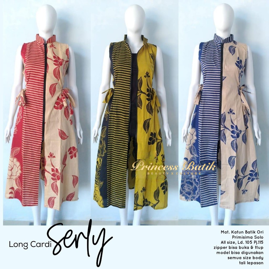 ADA JUMBO LD 110 LONG CARDI SERLY CARDIGAN BATIK CANTIK CARDI BATIK KERJA SERAGAM BATIK KANTOR OUTER BATIK BAGUS XXL PLUS SIZE BIG SIZE MOTIF FLORAL JAVANESE ETNIK HANDMADE TRADISIONAL