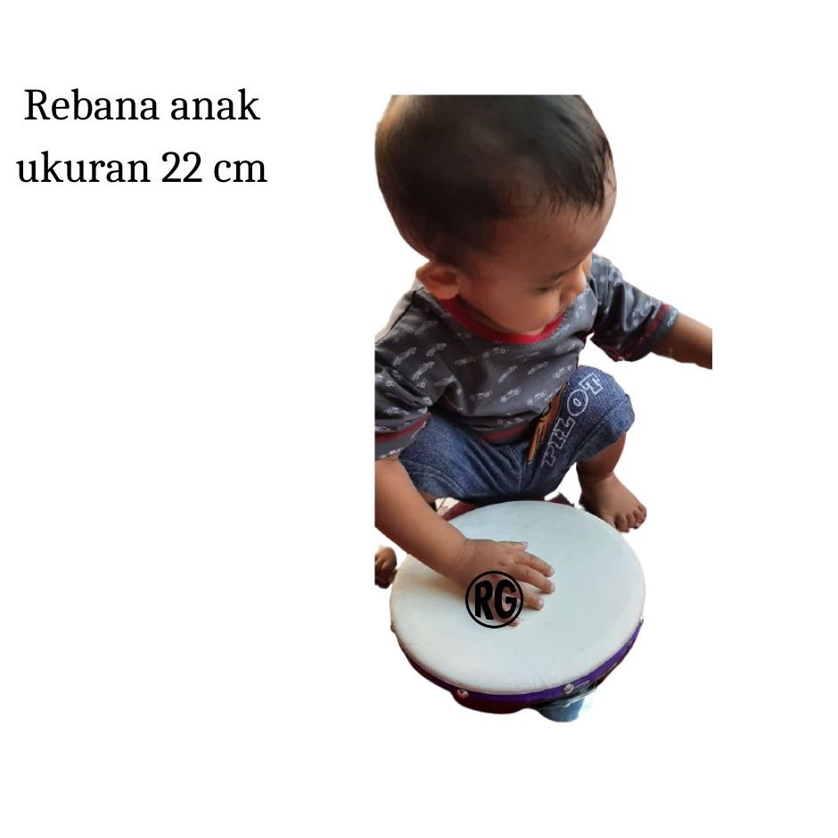 alat musik hadroh gendang rebana ukuran 22 cm Rebana mainan anak Alat hadroh Alat musik rebana alat