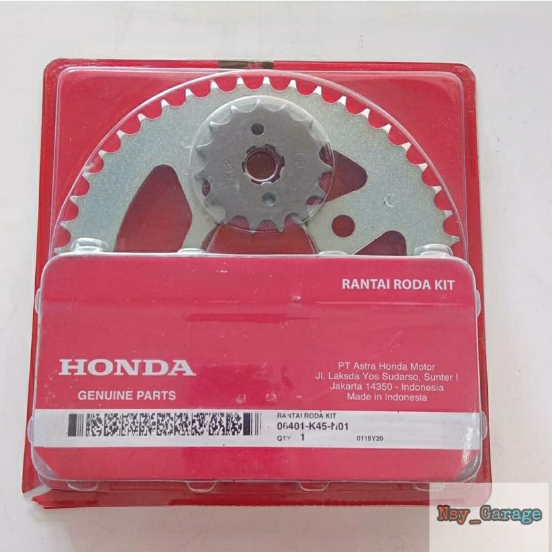 Gear Rantai Honda CB 150R Kit Original AHM Gear Set Honda CB150R Original 06401-K45-N01