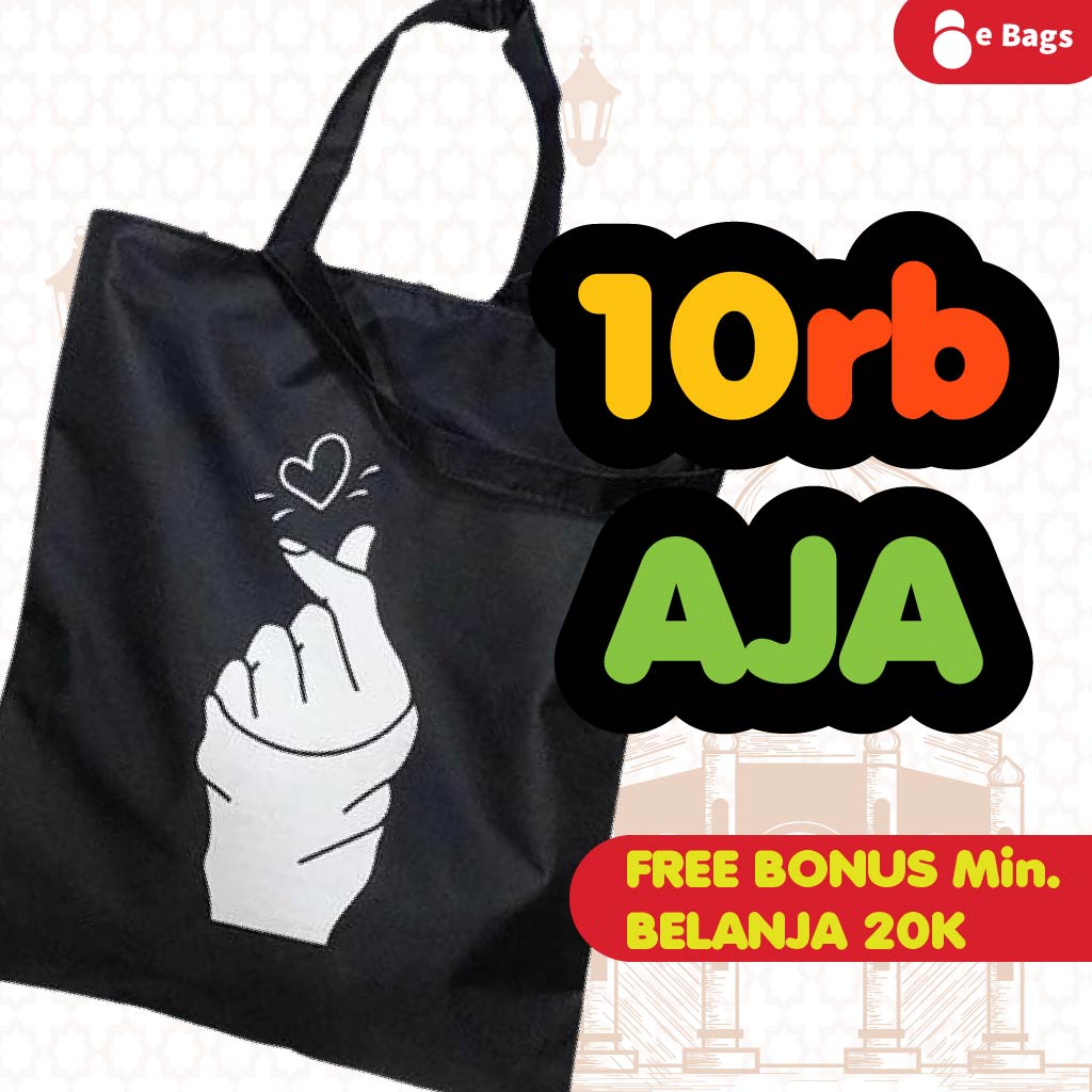 Totebag Wanita Canvas Kuliah Premium Vintage Pria Resleting Tebal Estetik Sleting Kerja Motif Tote b