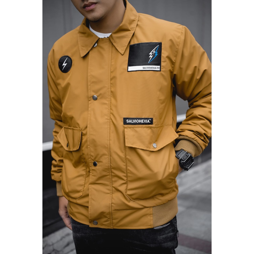 Jaket Parasut Pria Flight Bomber Waterproof Casual Original Distro Bandung