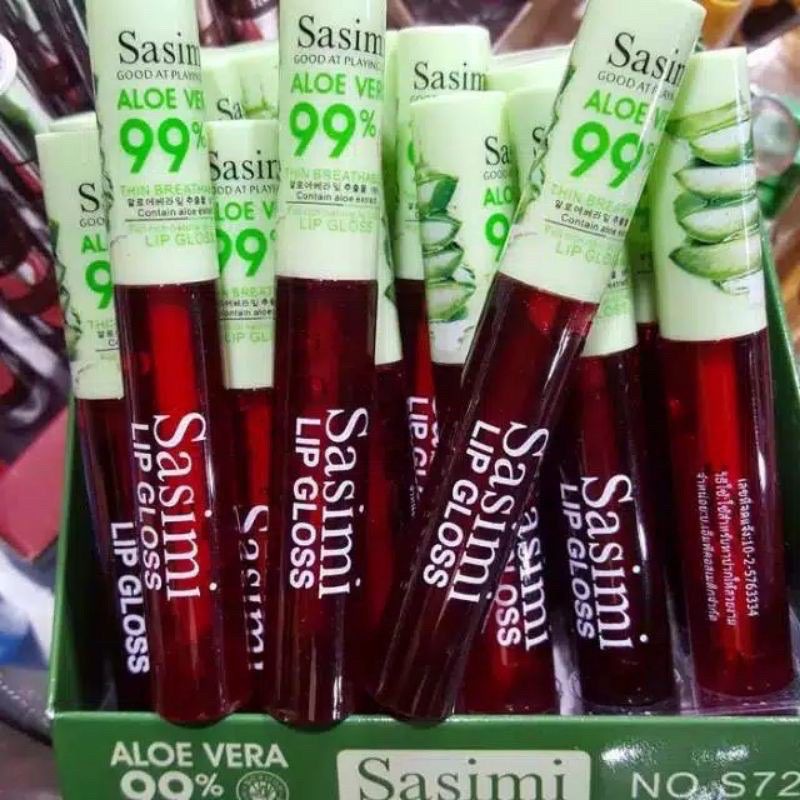 Medan Termurah Liptint Aloevera 99% Lip bibir sasimi Lip gloss