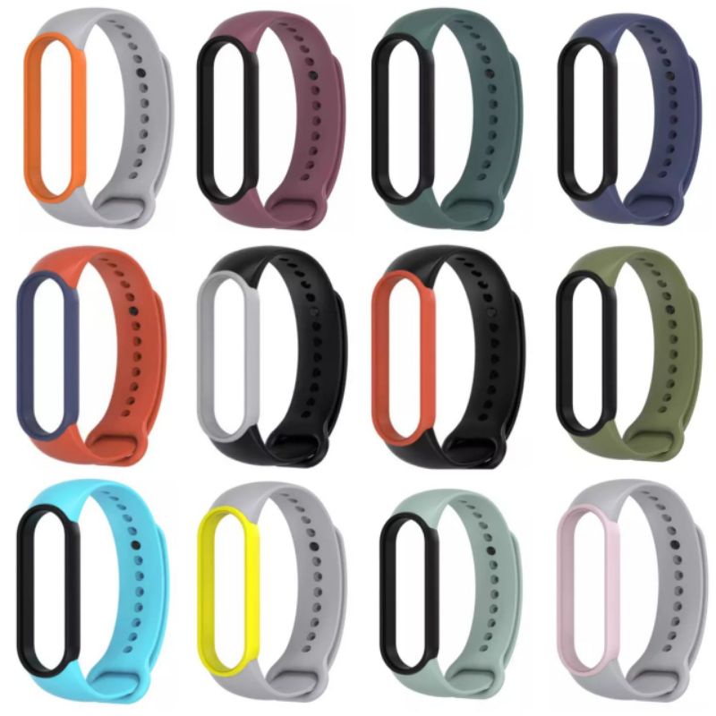 Gelang Silikon untuk Xiaomi Band 5 6 Gelang Warna Tali Pengganti Mi Band Tali Pergelangan Tangan Best Strap Mi band MIJOBS