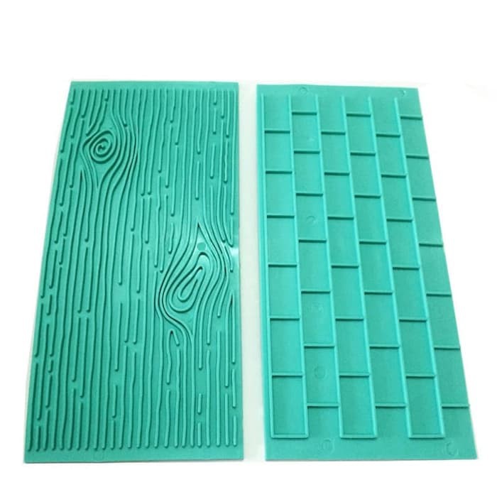 Texture Fondant Silicone Mat - Tree Bark + Brick Wall (2pcs)