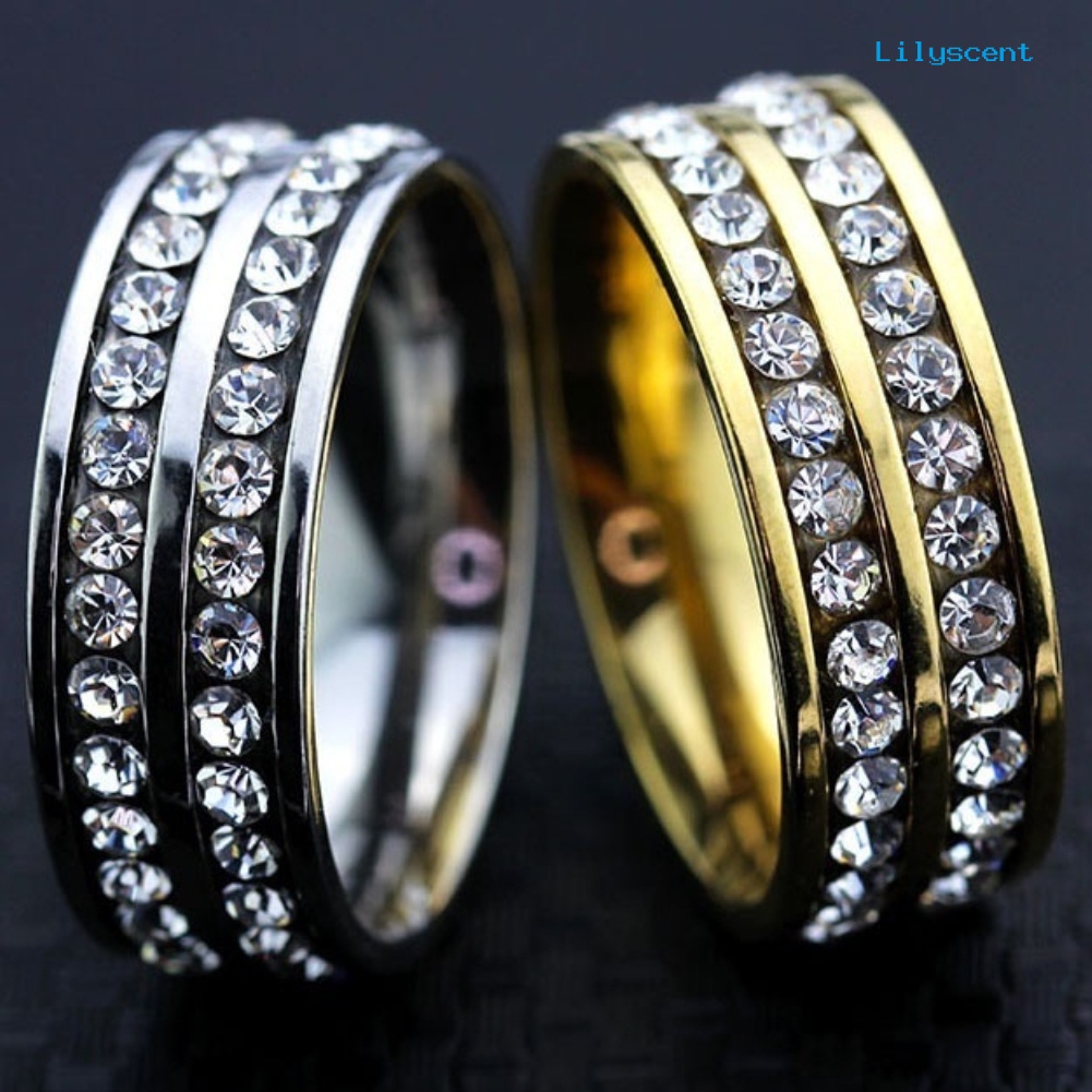Lilyscent Health Care Weight Loss Fat Burning Slimming Rhinestone Magnetic Ring Jewelry