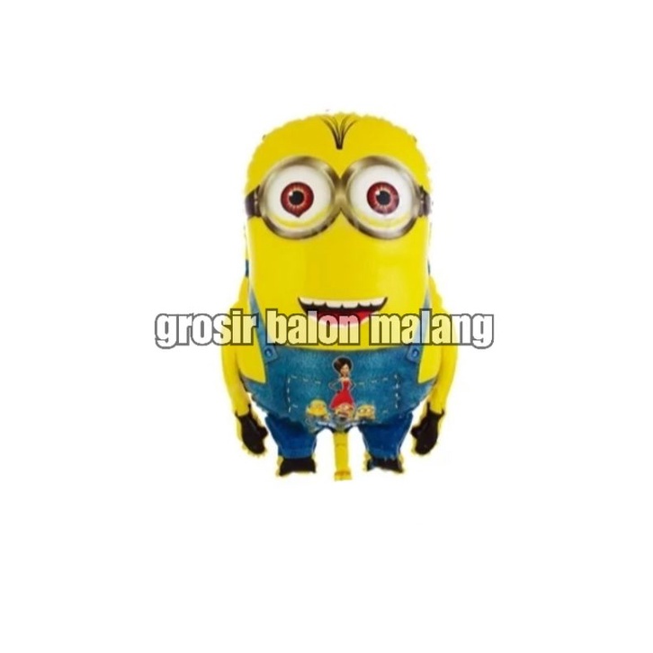 balon foil karakter minion minions banana baju