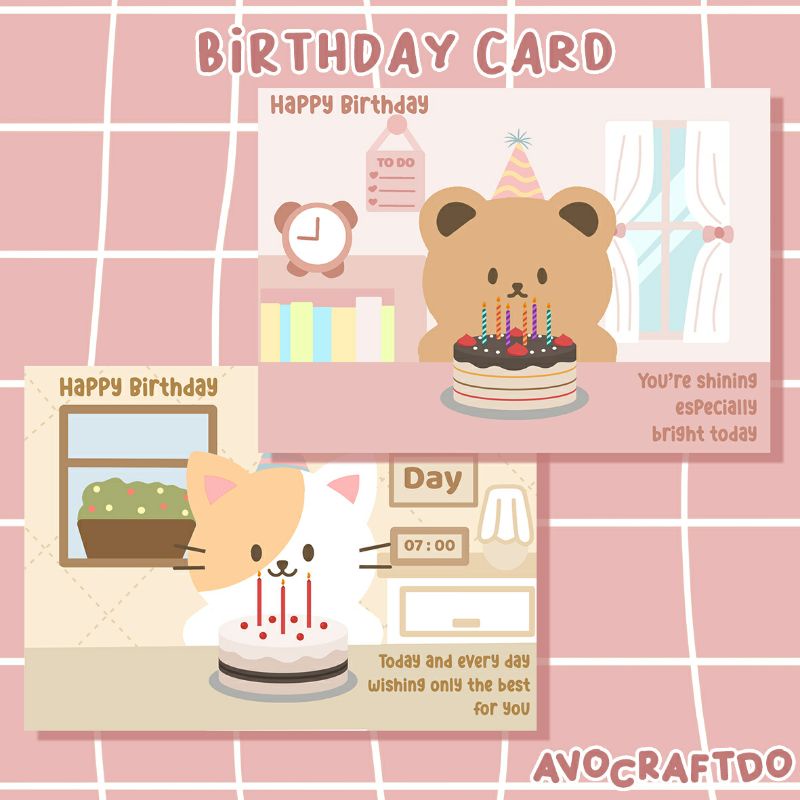 [ AVOCRAFTDO ] Birthday Card / Kartu Ucapan Ulang Tahun