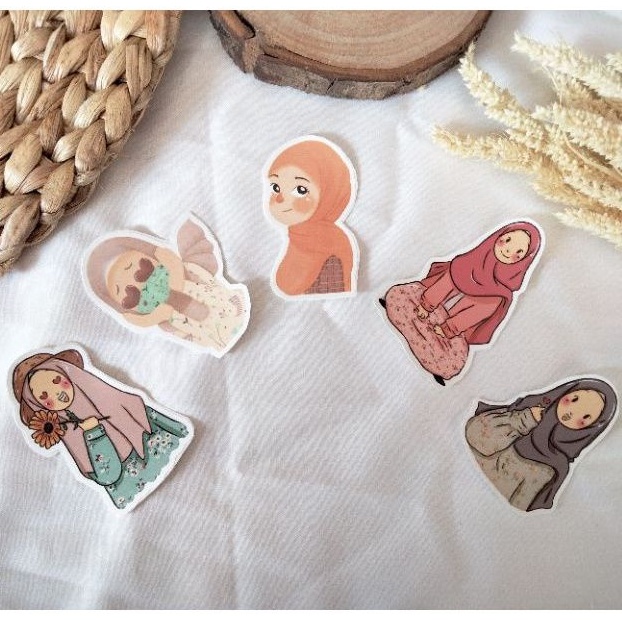 

Stiker Olshop Waterproof/Sticker Pack Muslimah/Stiker Hijab size MEDIUM