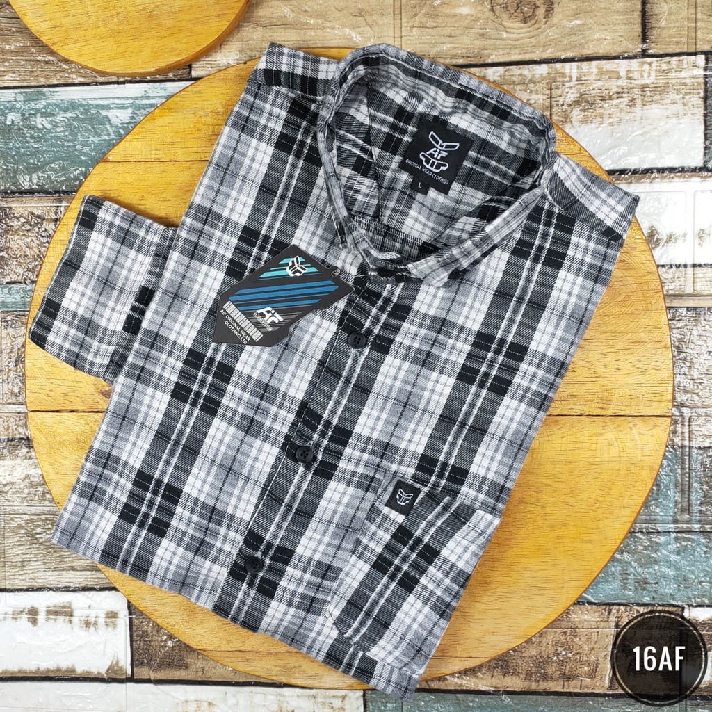 Kemeja Pria Lengan Panjang Model Slimfit  - Kemeja Flanel Pria (04AF)