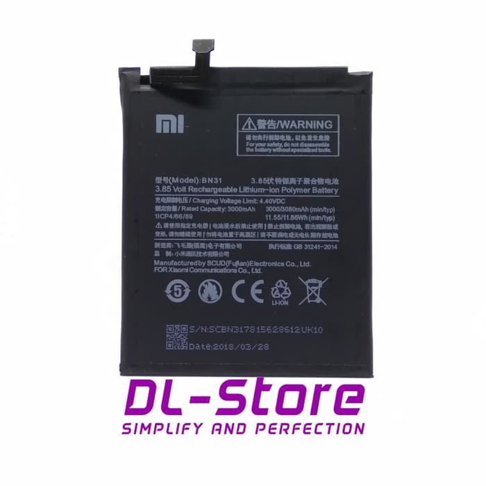 DISKON BATERAI REDMI NOTE 5A BN31 ORIGINAL 100%