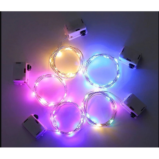 Lampu LED strip String TUMBLR Kawat Hias dekorasi Dengan Baterai Waterproof