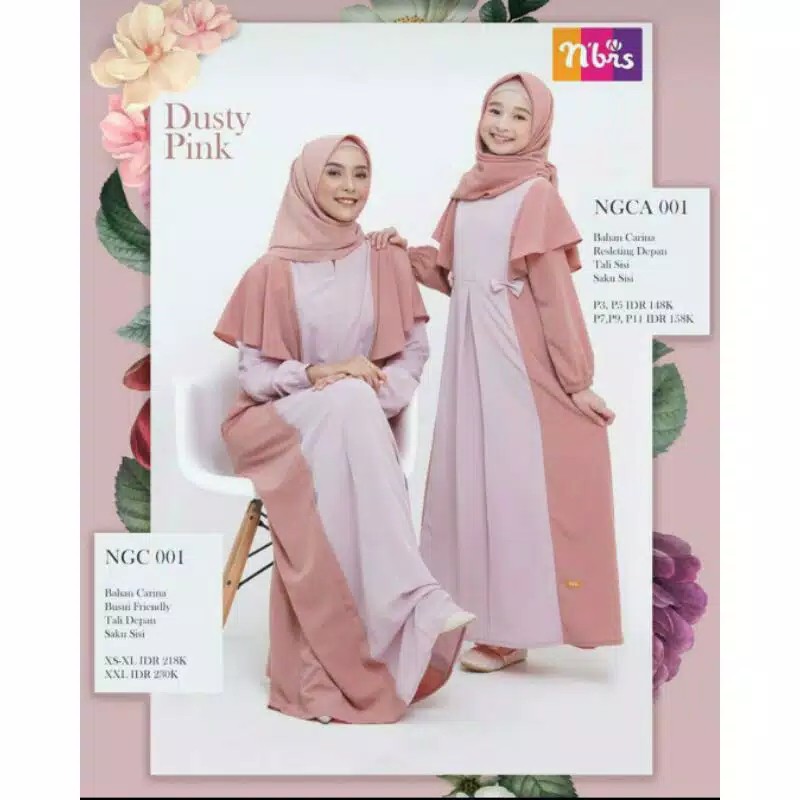 GAMIS COUPLE NIBRAS GAMIS IBU DAN ANAK  NGC 001