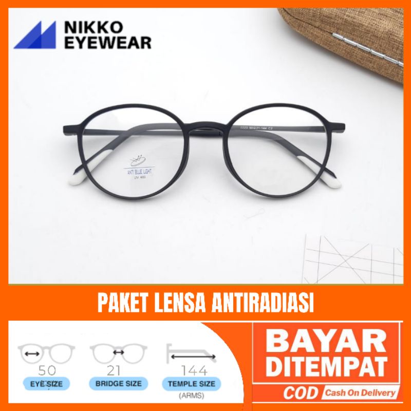 Paket Kacamata 2223 Lensa Antiradiasi Photocromic Blueray