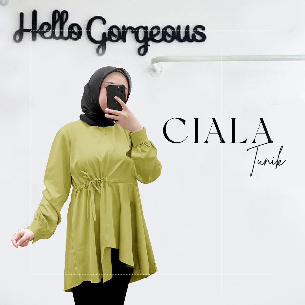 FASHION MUSLIM PAKAIAN WANITA ATASAN KEMEJA BLOUSE CIALA DMR