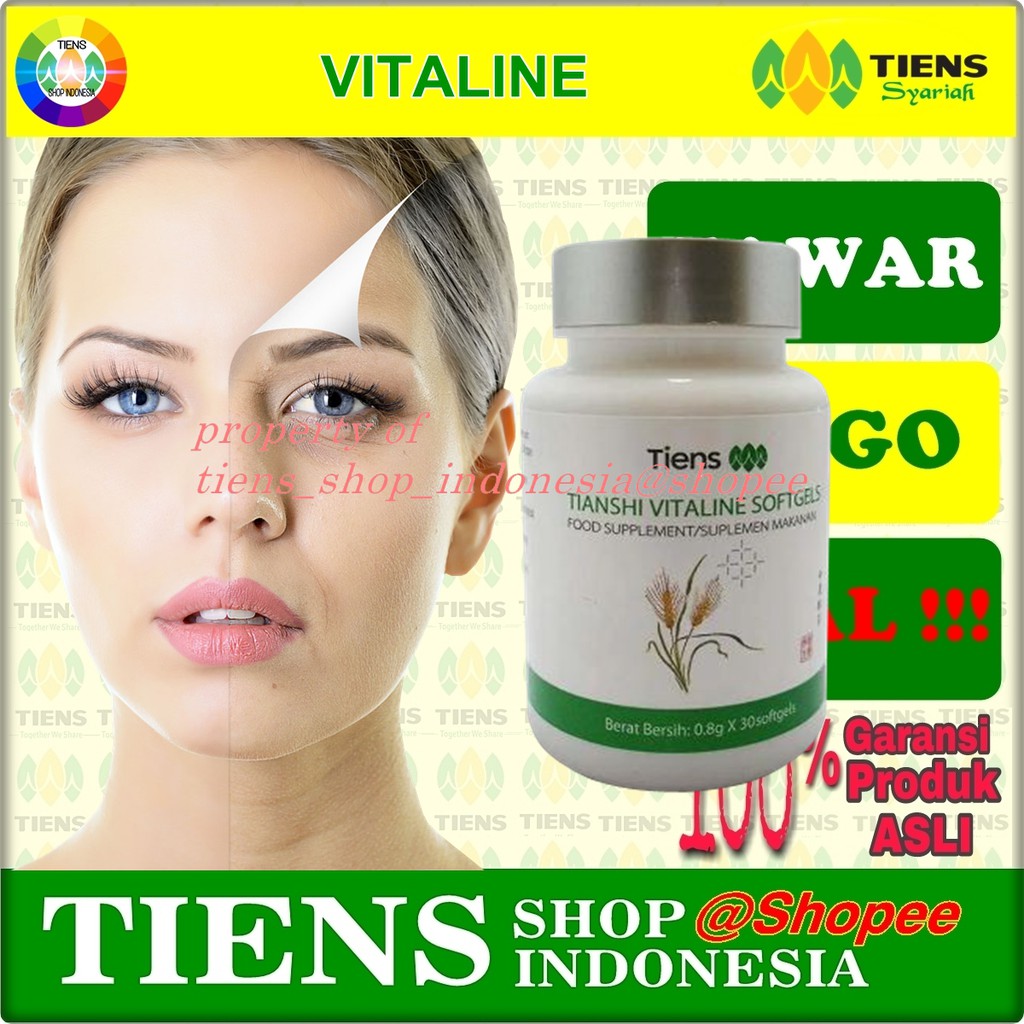 VITALINE SOFTGEL TIENS VITAMIN KECANTIKAN KULIT GARANSI ASLI