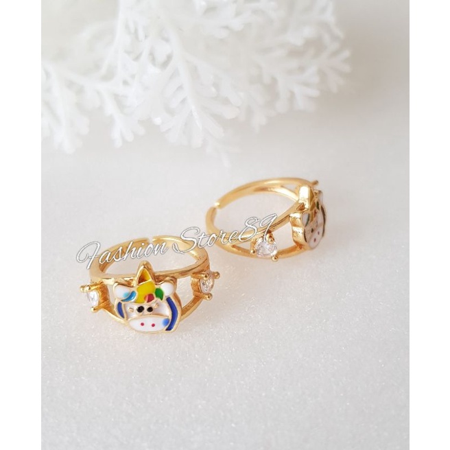 Ready Cincin Anak Kudaponi Permata Free Size Perhiasan Lapis Emas Yaxiya Impor