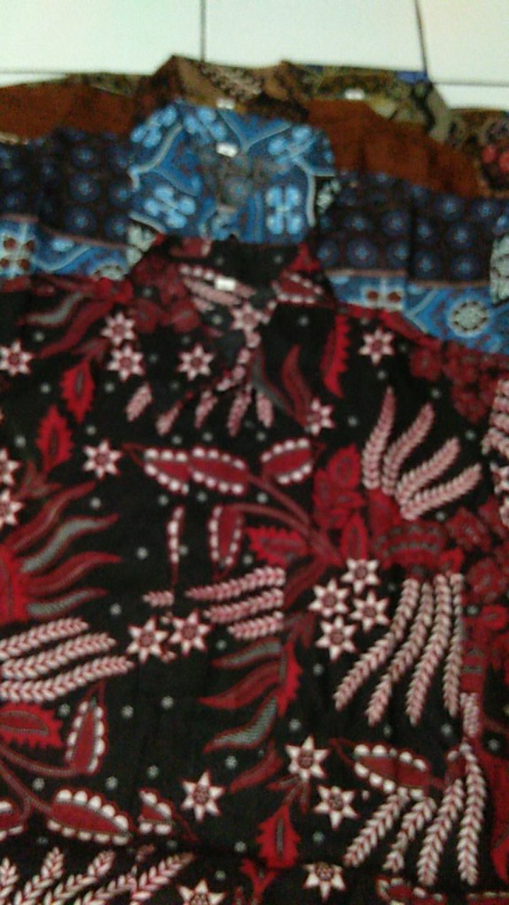 Batik Kalongan Hrb026 Kenongo Kemeja Hem Pendek Padi Pekalongan 79