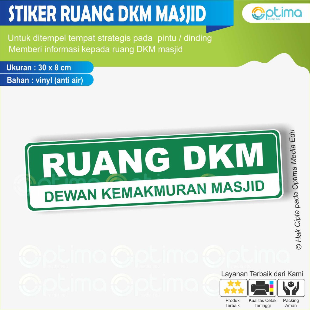 

STIKER Tulisan DKM MASJID