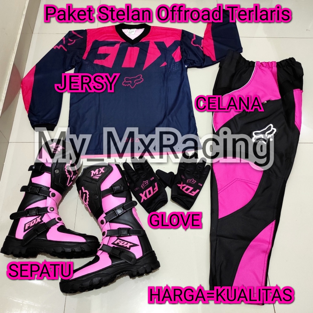 promo stelan offroad FX 29 trail cross sepatu cross jerset trail celana cross tral bonus sarung tangan