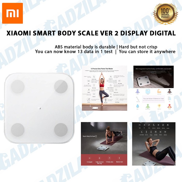 Timbangan Berat Badan Digital Xiaomi MI SMART SCALE Ver 2 WEIGHT ORIGINAL