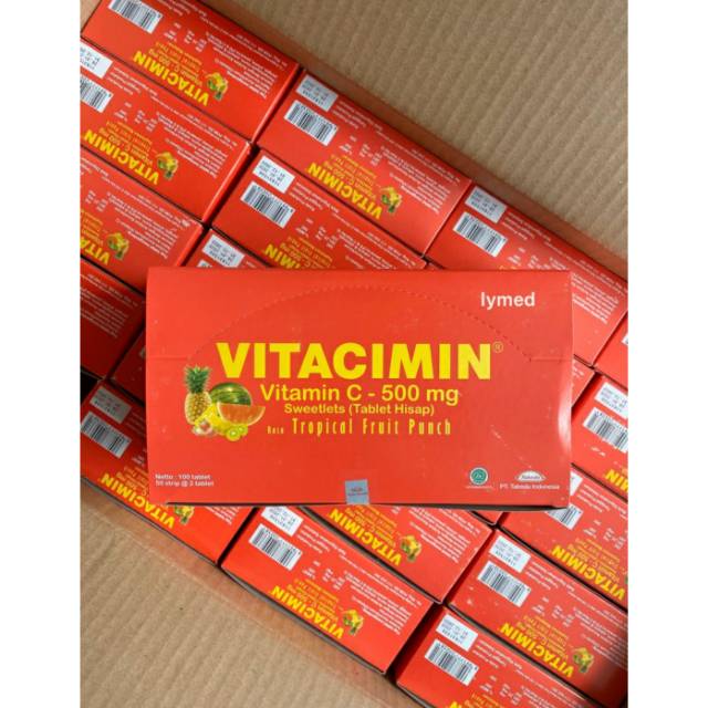 VITACIMIN 1BOX VITACIMIN 500MG ISI 100 TABLET VITAMIN C VITACIMIN  BOX BESAR