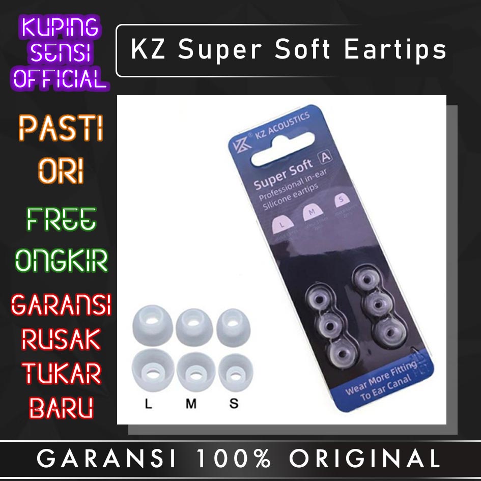 KZ Eartips KZ Silicone Eartips Super Soft Karet Telinga untuk KZ EDX Pro KZ ZSN Pro X CCA CRA TRN MT1 Pro QKZ AK6 Pro MAX