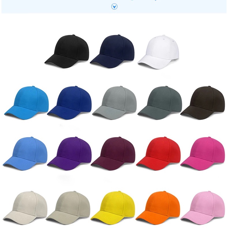 TOPI BASEBALL CAP POLOS PRIA WANITA DEWASA BISBOL CEWEK COWOK LAKI LAKI WARNA HITAM PUTIH COKLAT CRE