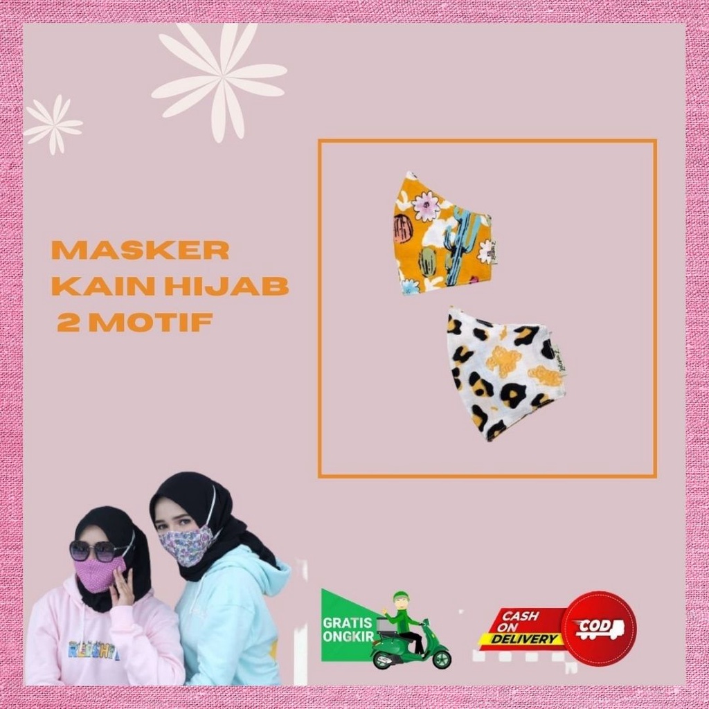 Masker Kain Hijab Masker Kain Wanita Masker Kain Motif Masker Kain Headloop Masker Kain Murah
