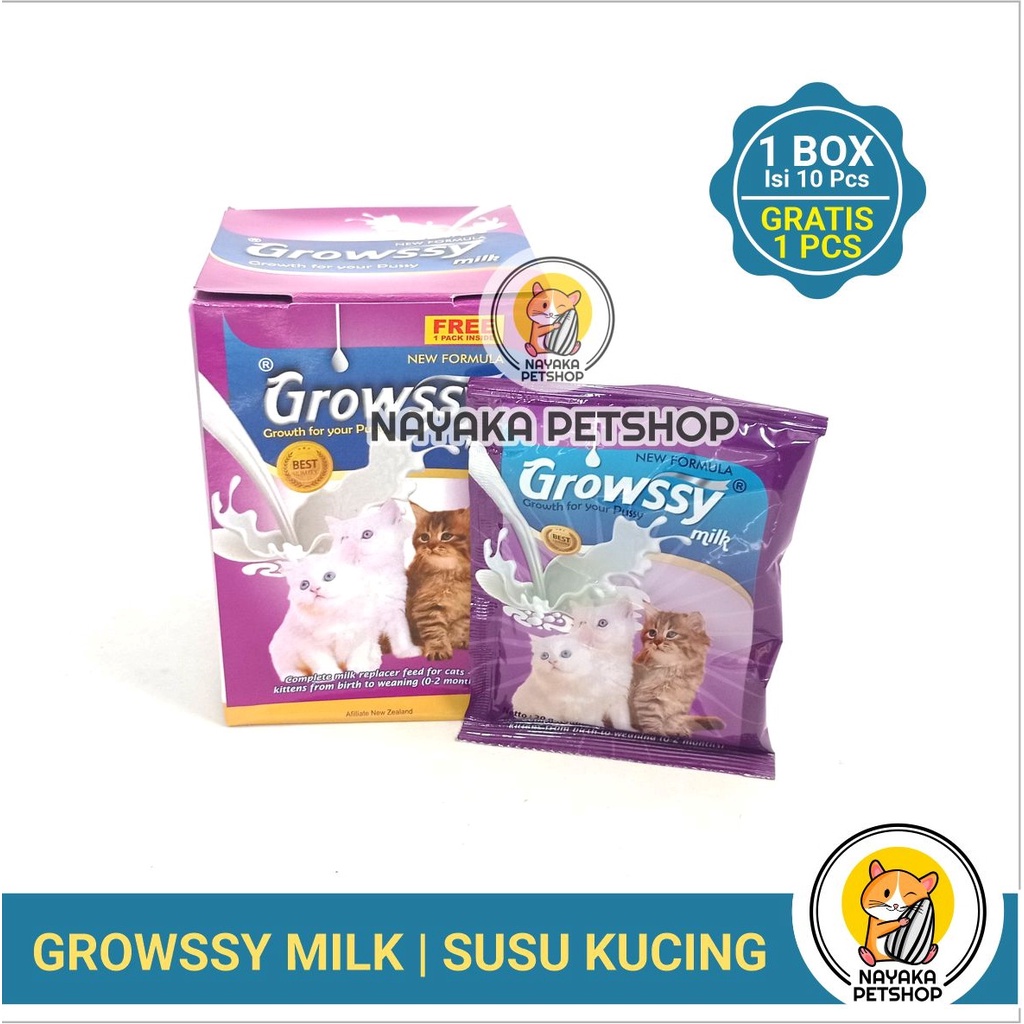 Growssy Milk Cat 1 Box Dus Susu Anak Kucing Kitten