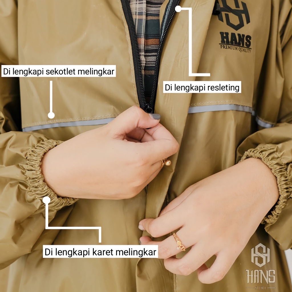 Jas Hujan Setelan Baju Dan Celana Jas hujan Pria Wanita Bahan Tebal Anti Rembes By HANS