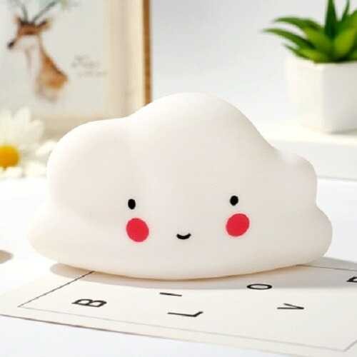 Lampu Tidur Anak LED Warm Light Cute Smiley FGHGF - FGH01 - Putih, Awan