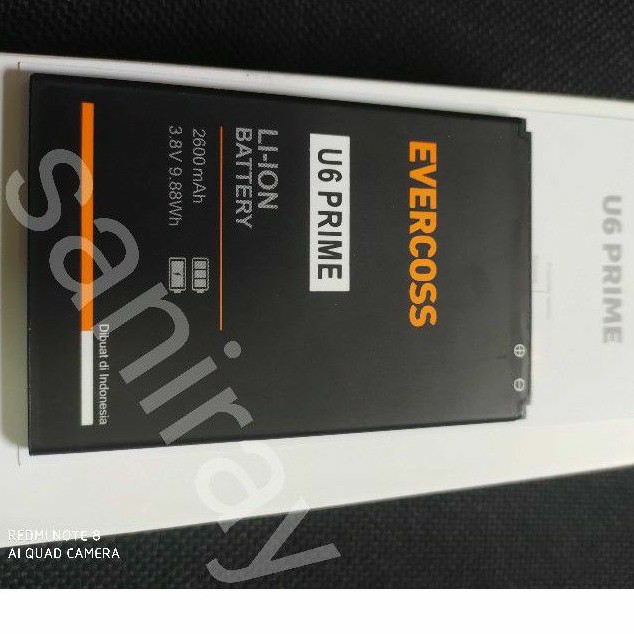 baterai batre battery EVERCOSS U6 PRIME / U6