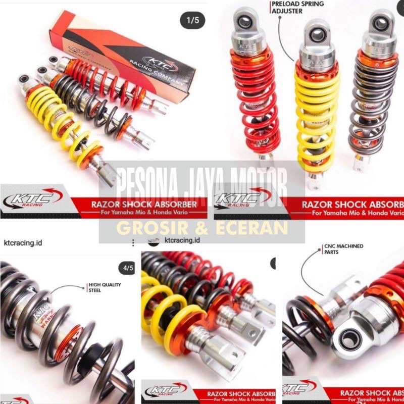 Shock Breaker Ktc Shock Belakang Ktc Original Vario,Vario125,150,Beat,Scoopy,Mio,Mio J,Mio Soul,Mio Gt,Fino