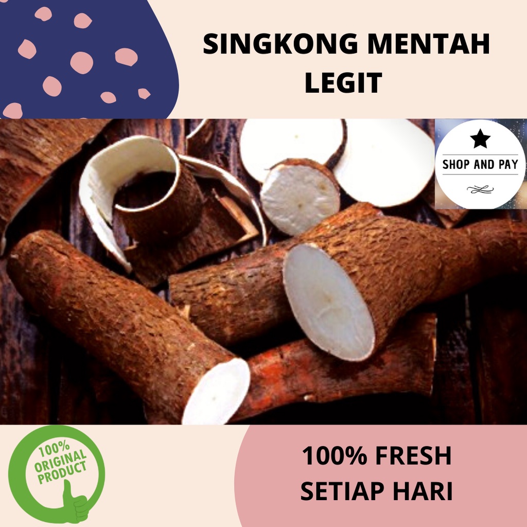

Singkong Mentah Fresh Legit 100% | 1000 GRAM