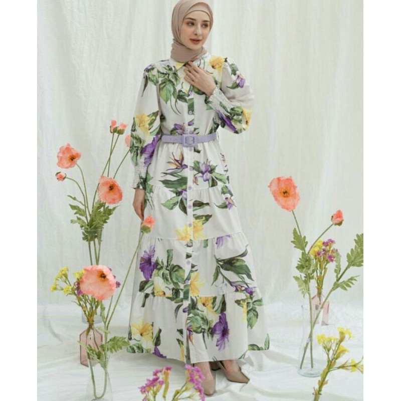Dress Bunga Import By VIVORIE Termurah
