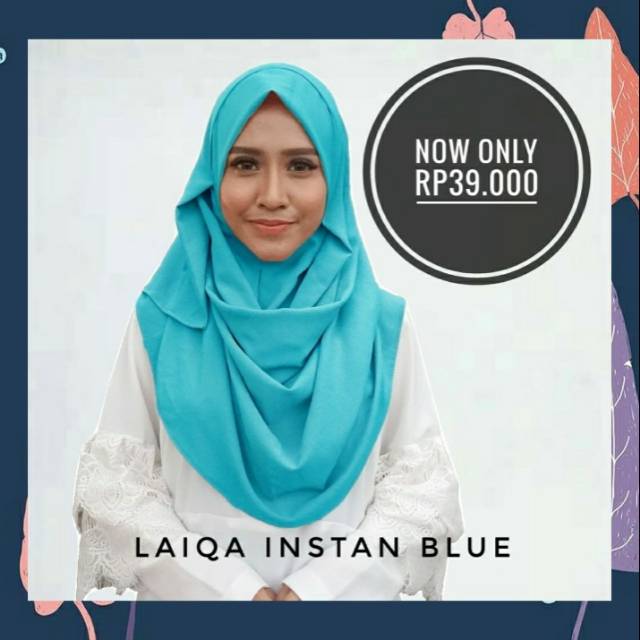 PROMO laiqa hijab jilbab kerudung instan bergo bahan diamond crepe